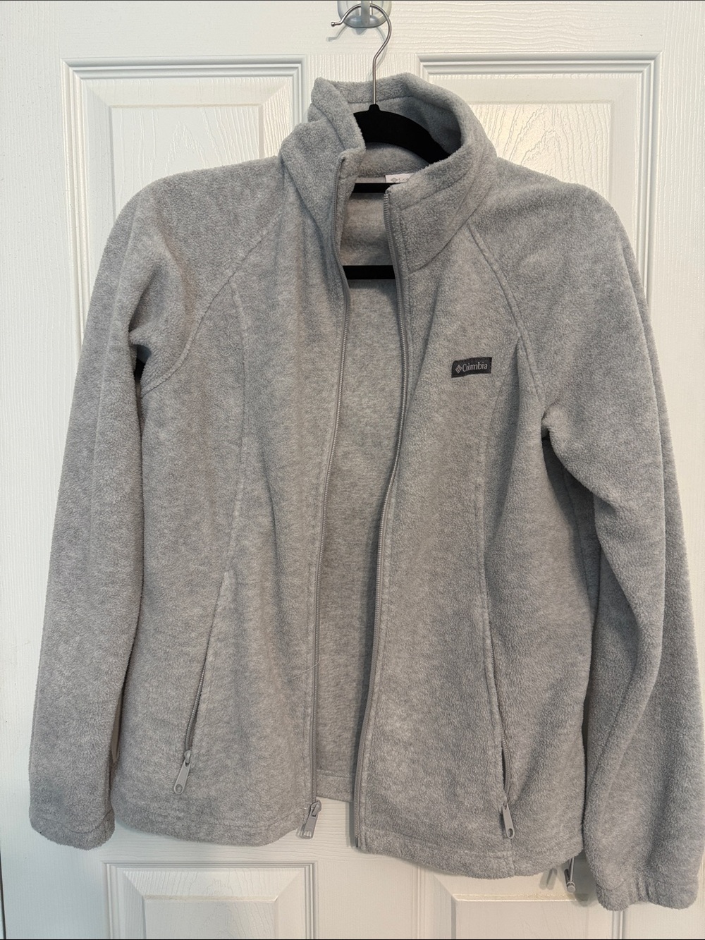 Columbia Light Gray Teddy Fleece Jacket
